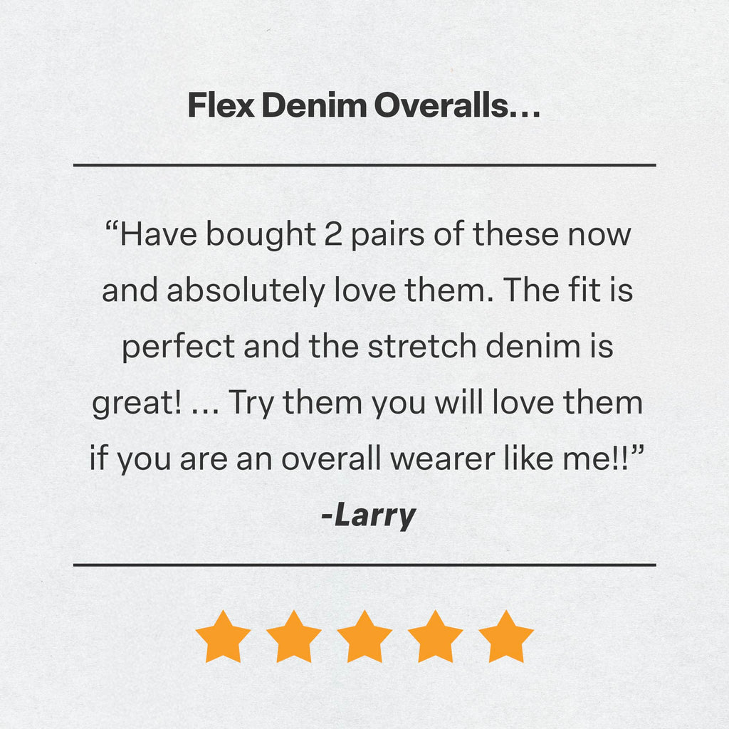 Unlined Washed Flex Denim Bib Overall