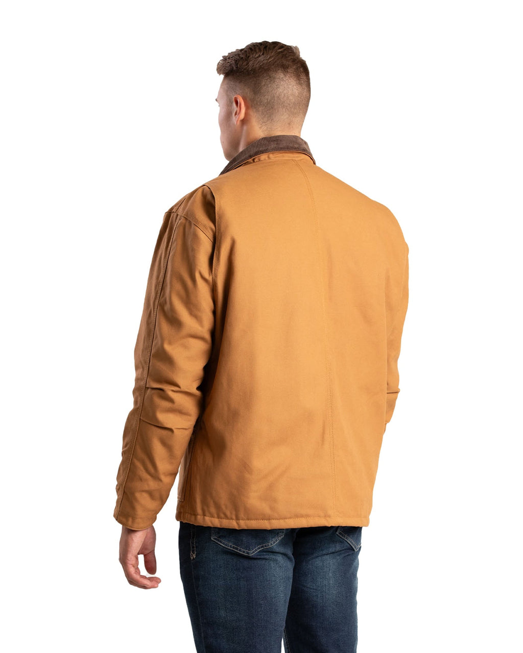 Back view of insulated duck chore coat