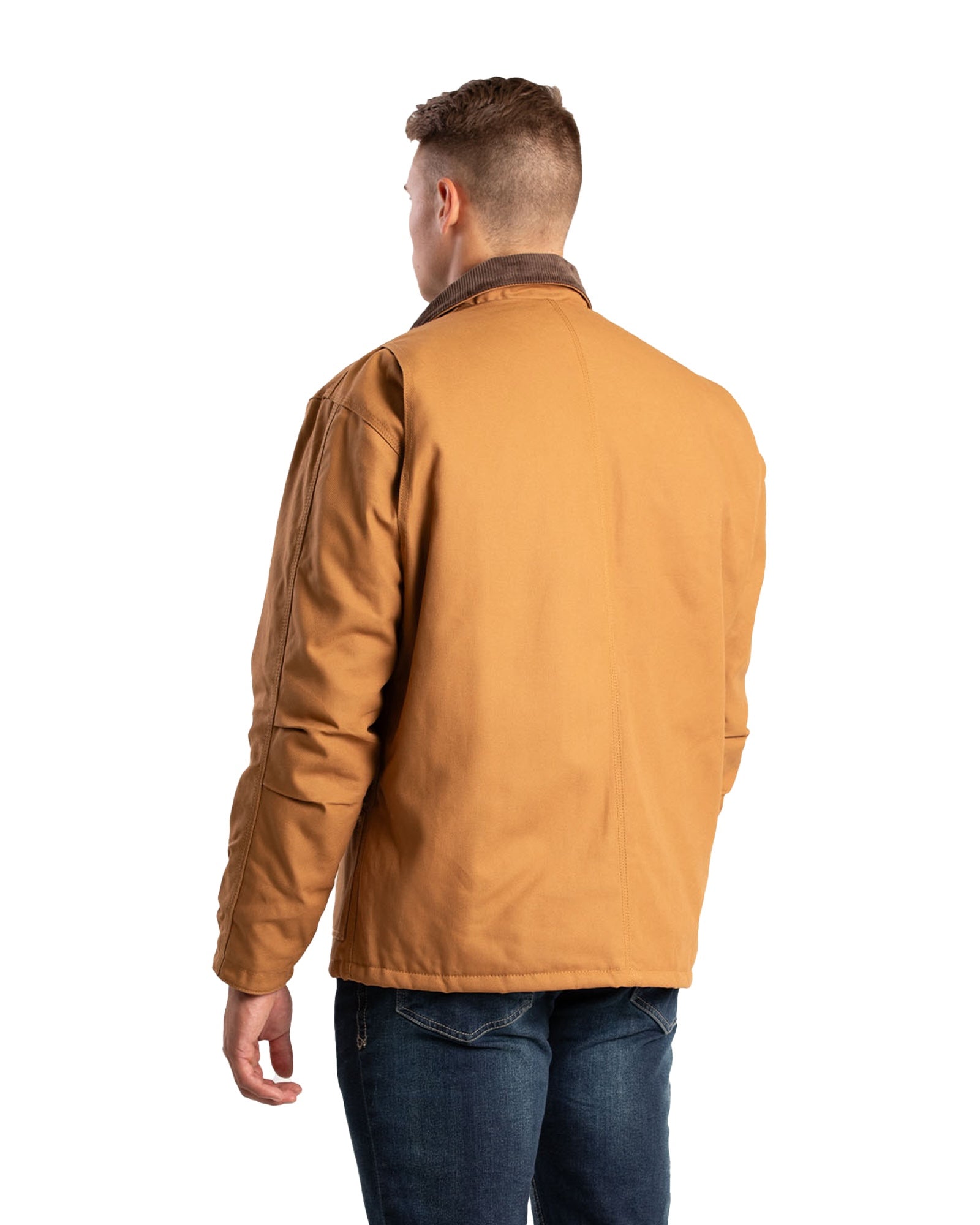 Back view of insulated duck chore coat