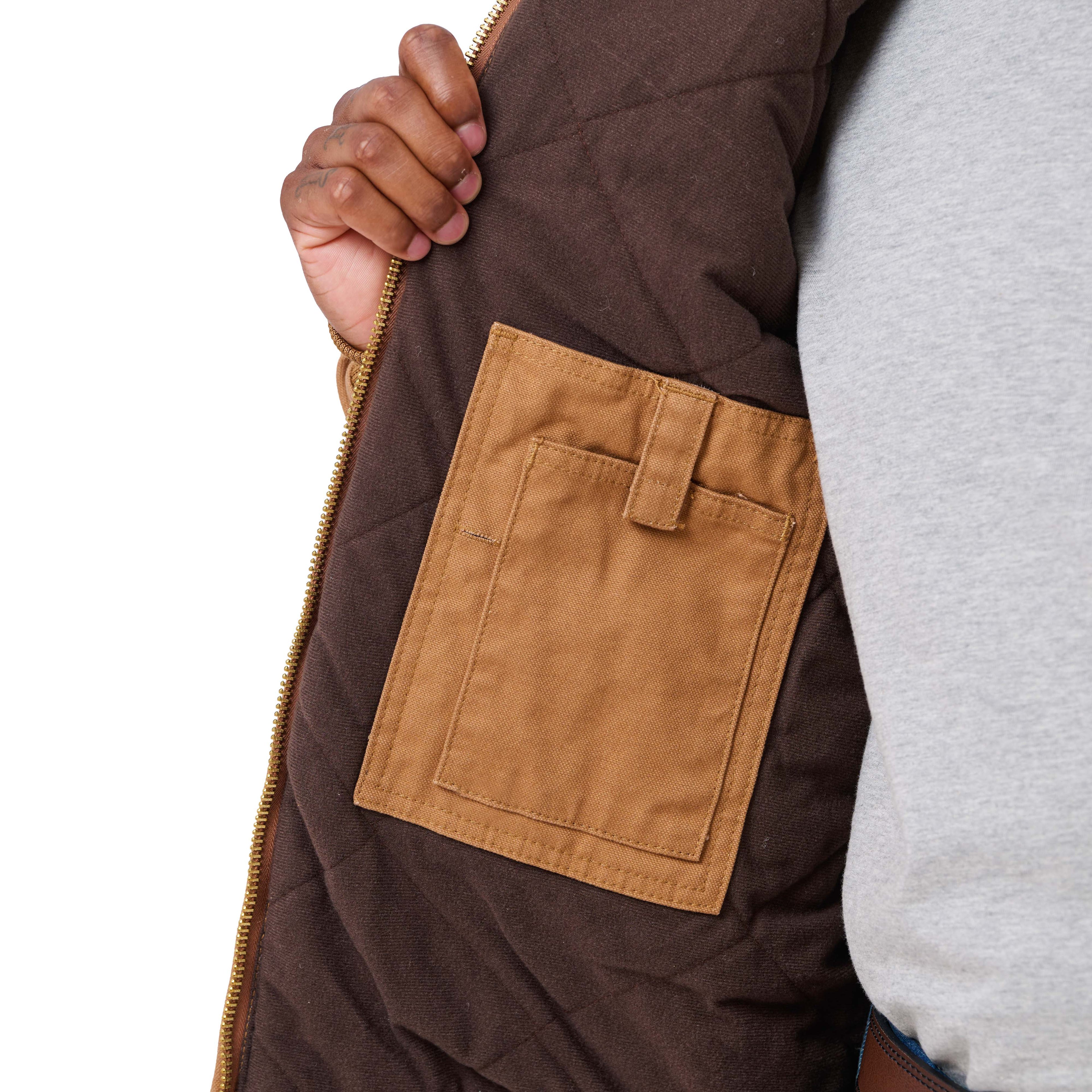Washed Duck Hooded Work Jacket