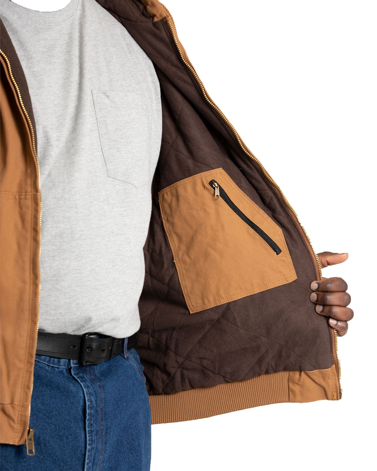 Washed Duck Hooded Work Jacket