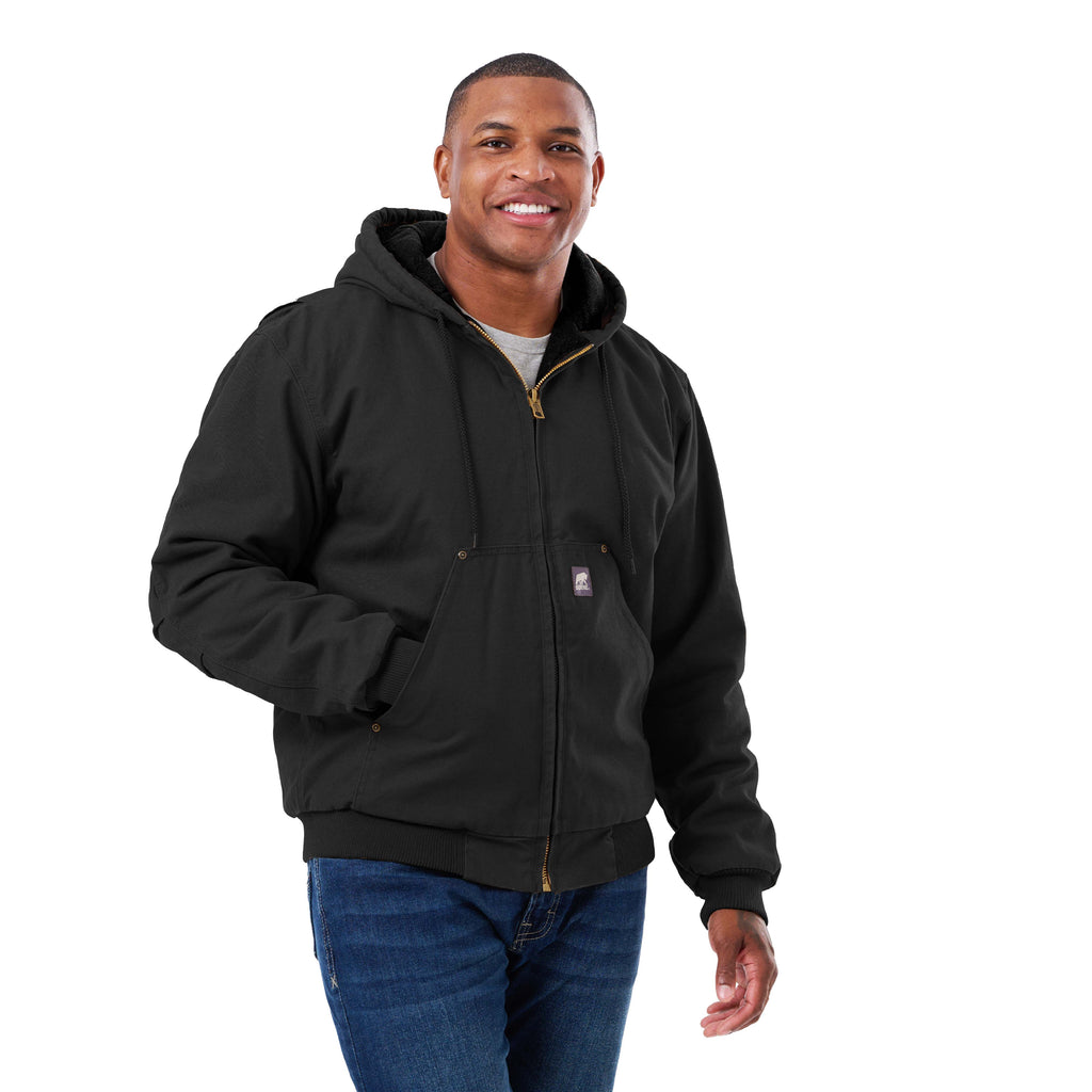 Washed Duck Hooded Work Jacket