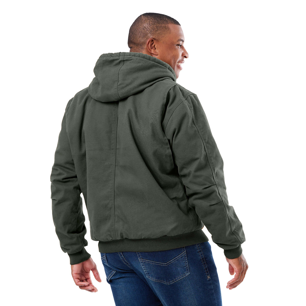 Washed Duck Hooded Work Jacket