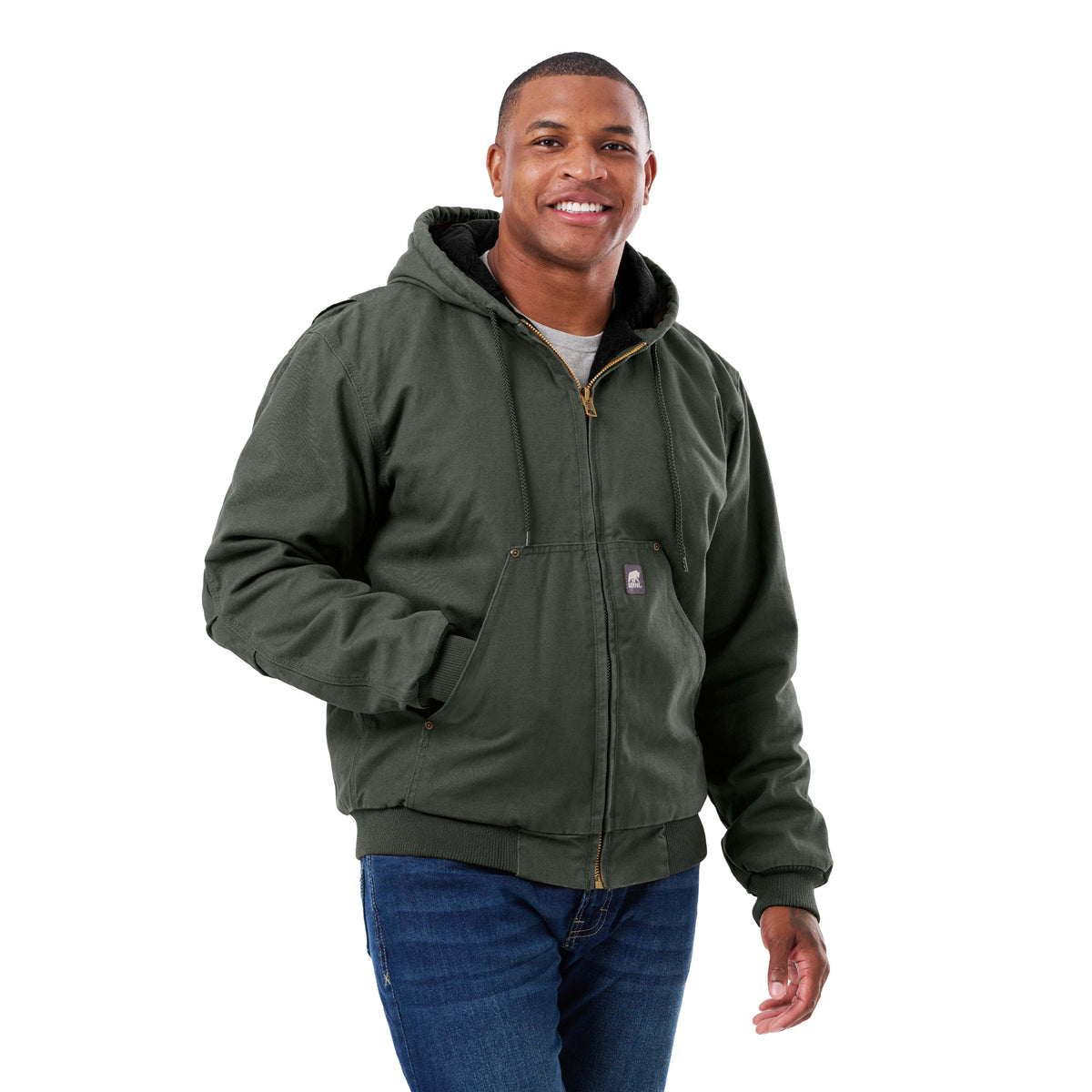 Washed Duck Hooded Work Jacket