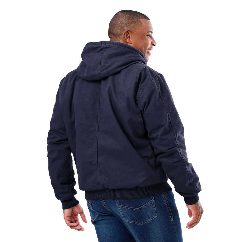 Washed Duck Hooded Work Jacket