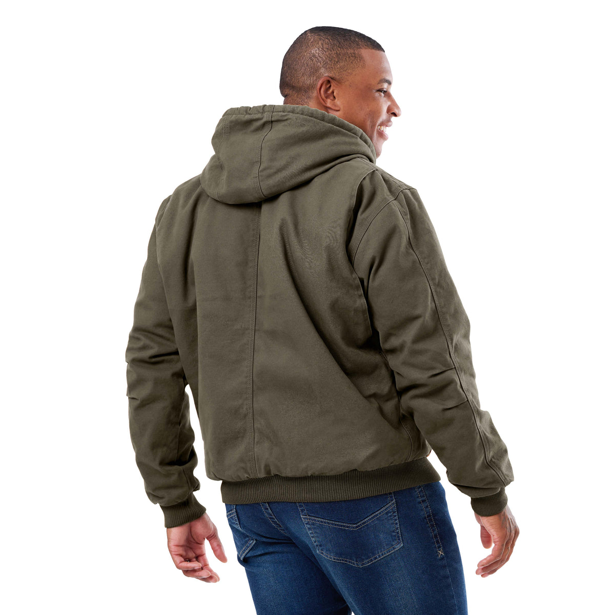 Washed Duck Hooded Work Jacket