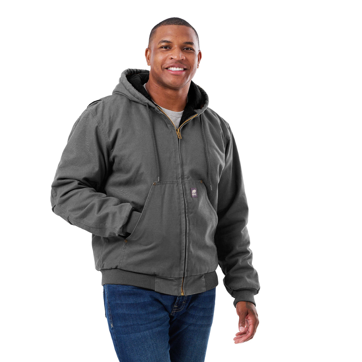 Washed Duck Hooded Work Jacket