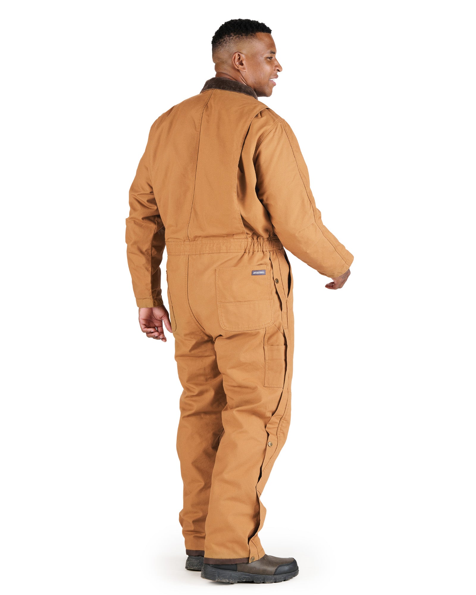 Back view of insulated duck coverall