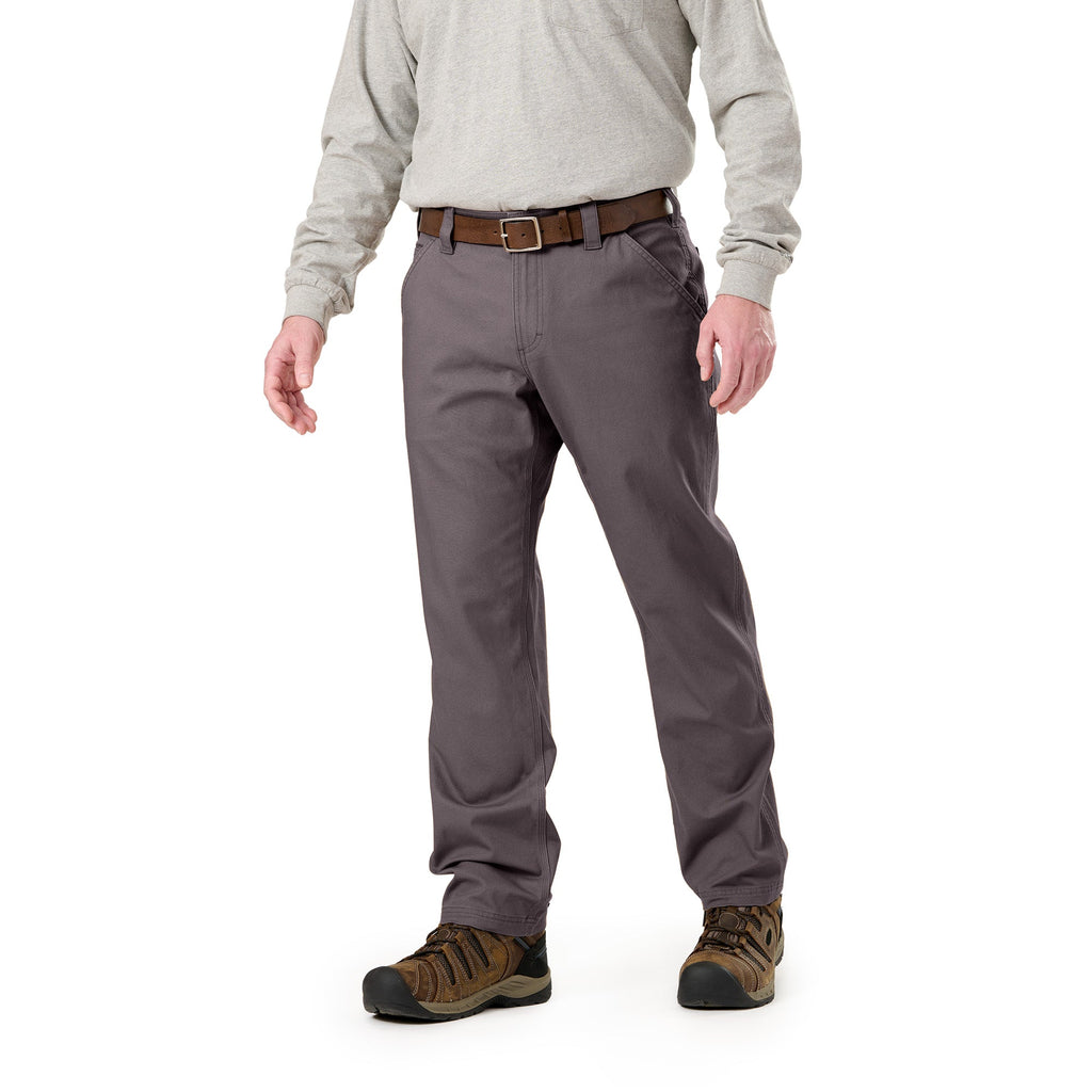 Front view of regular fit duck work trousers, alternate shot