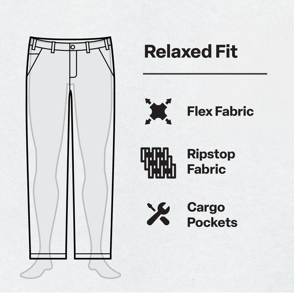 Product photo of black ripstop cargo work trousers, alternate shot