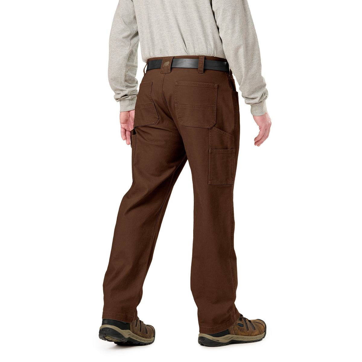Back view of bark duck utility trousers