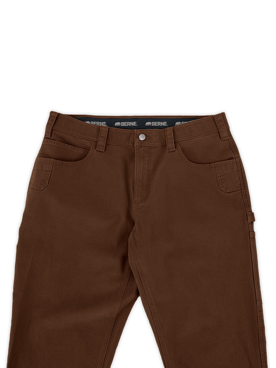 Close detail of bark duck utility trousers, alternate shot