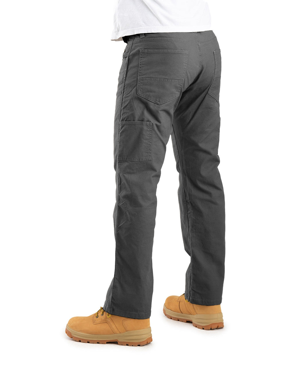 Back view of relaxed fit duck carpenter trousers