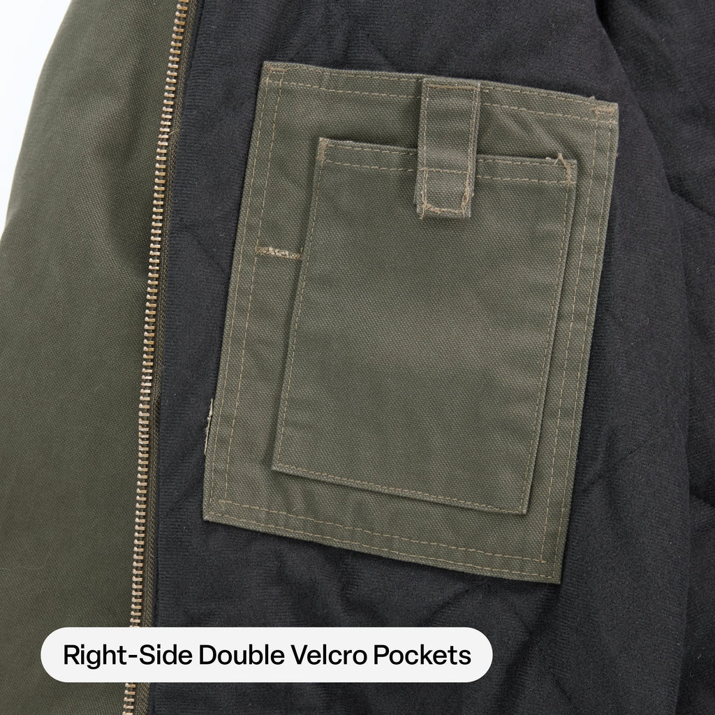 Washed Duck Hooded Work Jacket