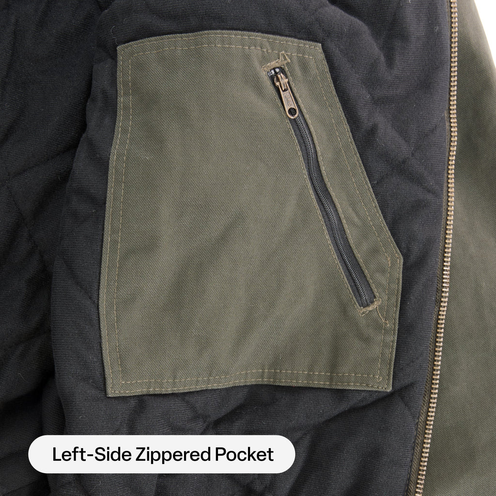 Washed Duck Hooded Work Jacket