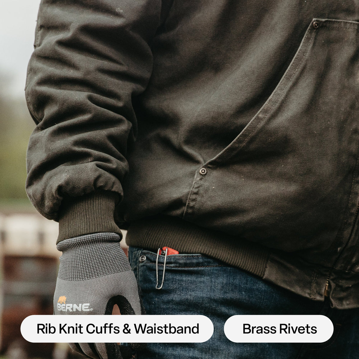 Washed Duck Hooded Work Jacket