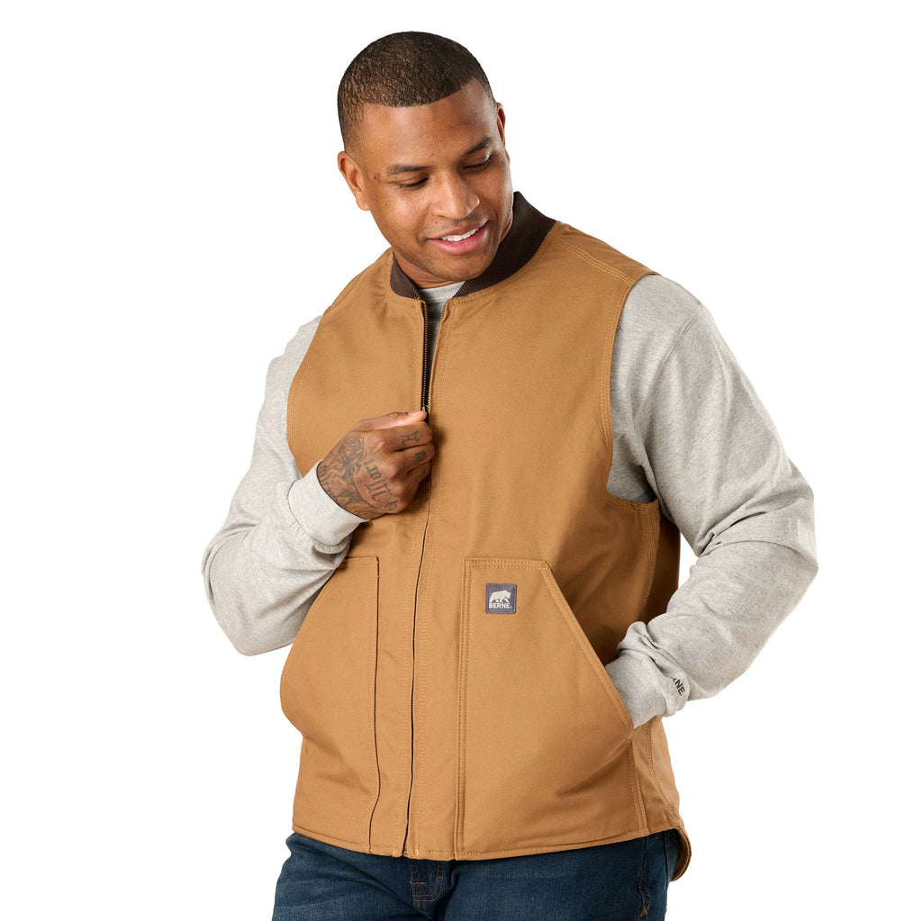 Front view of insulated duck work vest