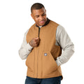 Front view of insulated duck work vest