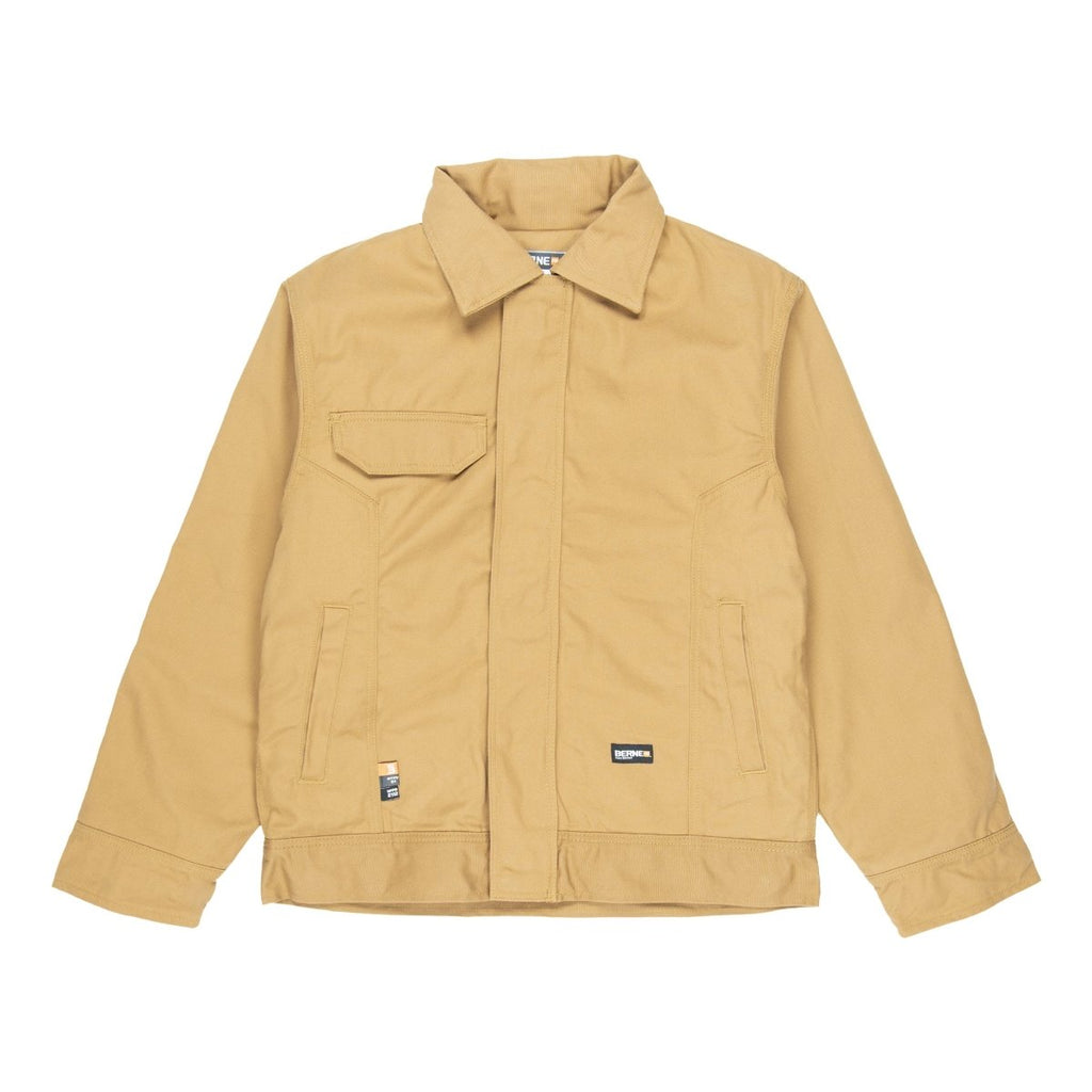 Product photo of flame resistant duck bomber jacket, alternate shot
