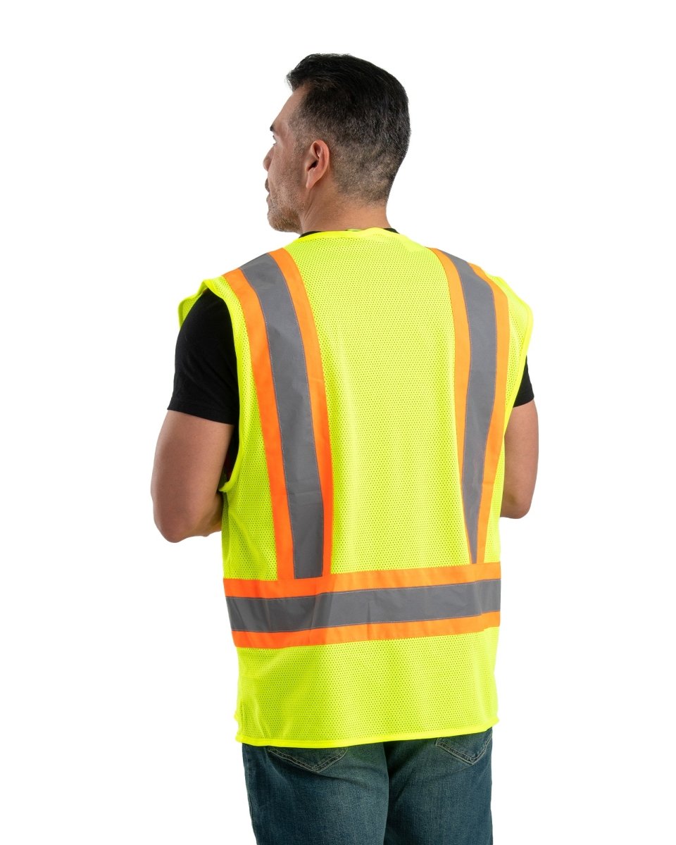 Product photo of yellow class 2 hi vis vest, alternate shot