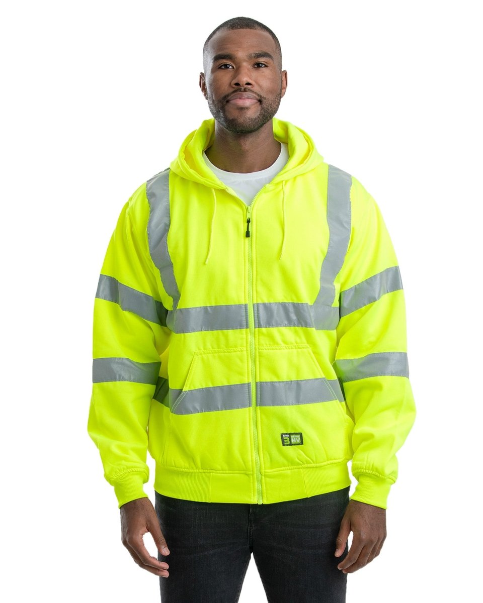 Product photo of class 3 yellow hi vis thermal hoodie
