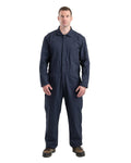 Product photo of navy unlined cotton coverall