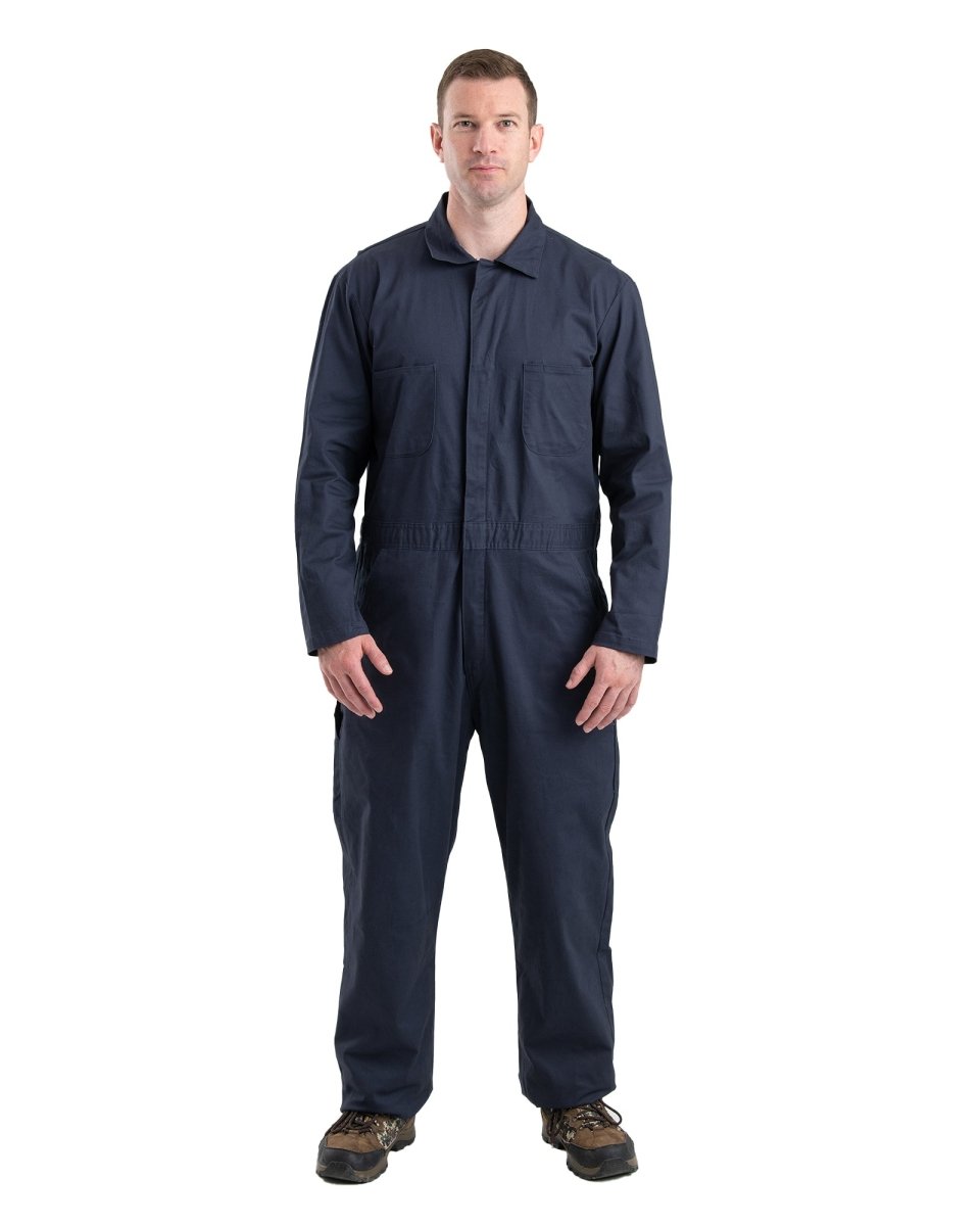 Product photo of navy unlined cotton coverall